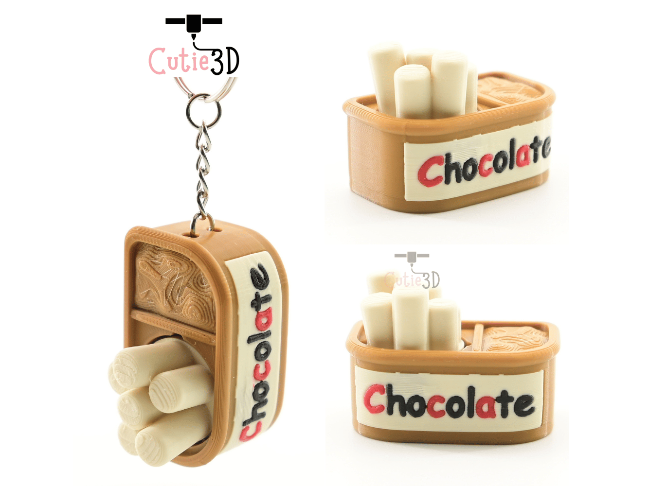 Digital Downloads - Cutie3D Chocolate Treat Jar For Food Lovers Keycap Fidget Clicker Keychain - Cute Backpack Keychain