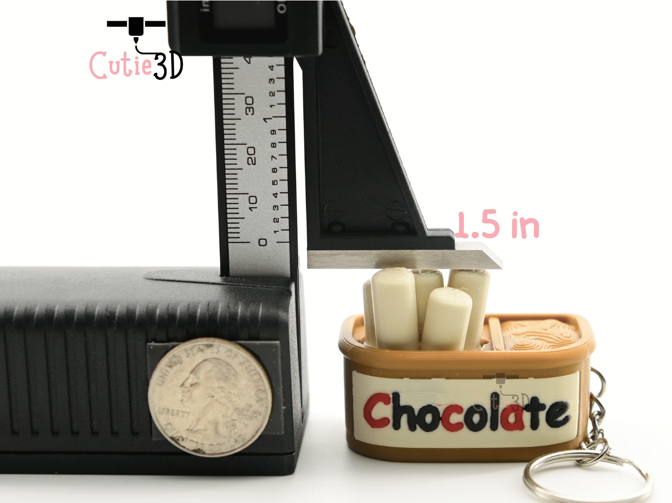 Digital Downloads - Cutie3D Chocolate Treat Jar For Food Lovers Keycap Fidget Clicker Keychain - Cute Backpack Keychain