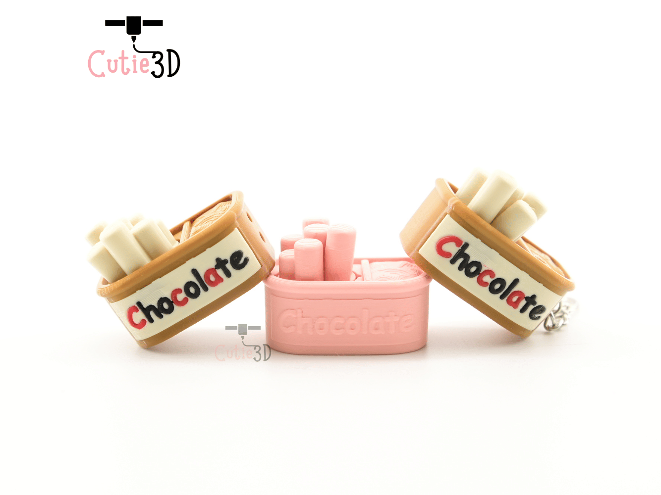 Digital Downloads - Cutie3D Chocolate Treat Jar For Food Lovers Keycap Fidget Clicker Keychain - Cute Backpack Keychain