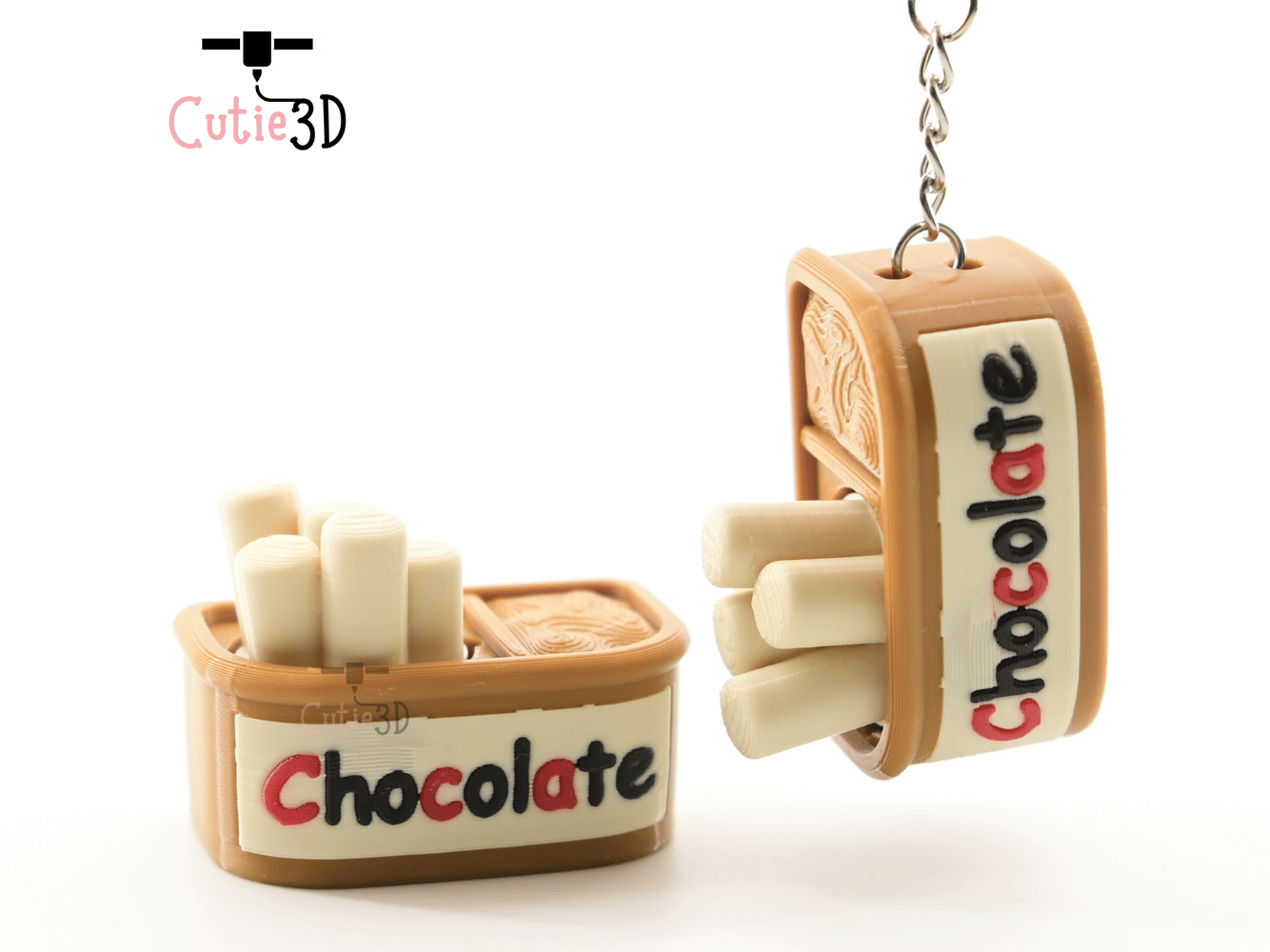 Digital Downloads - Cutie3D Chocolate Treat Jar For Food Lovers Keycap Fidget Clicker Keychain - Cute Backpack Keychain