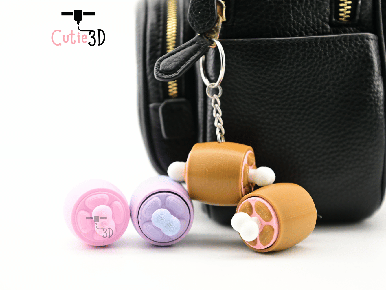 Digital Downloads - Cutie3D Chunky Meat For Food Lovers Keycap Fidget Clicker Keychain - Cute Backpack Keychain