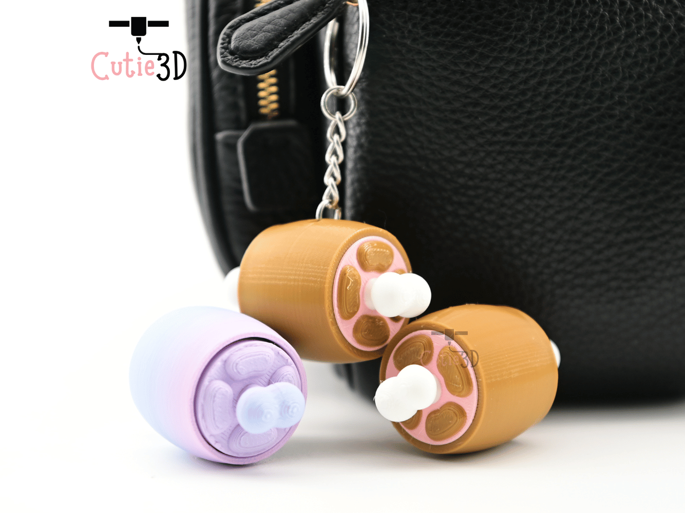 Digital Downloads - Cutie3D Chunky Meat For Food Lovers Keycap Fidget Clicker Keychain - Cute Backpack Keychain