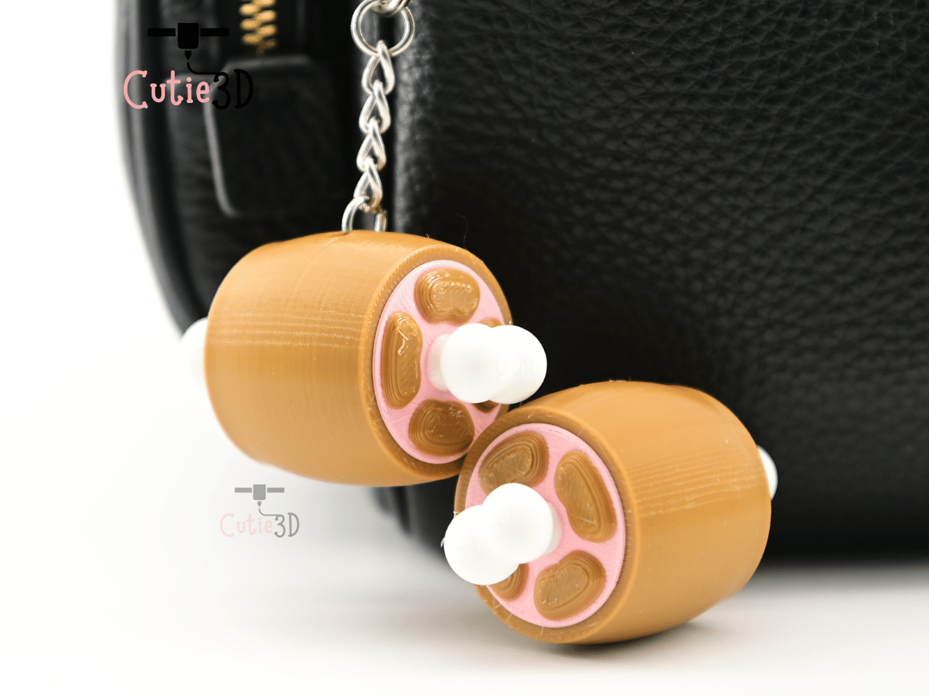 Digital Downloads - Cutie3D Chunky Meat For Food Lovers Keycap Fidget Clicker Keychain - Cute Backpack Keychain