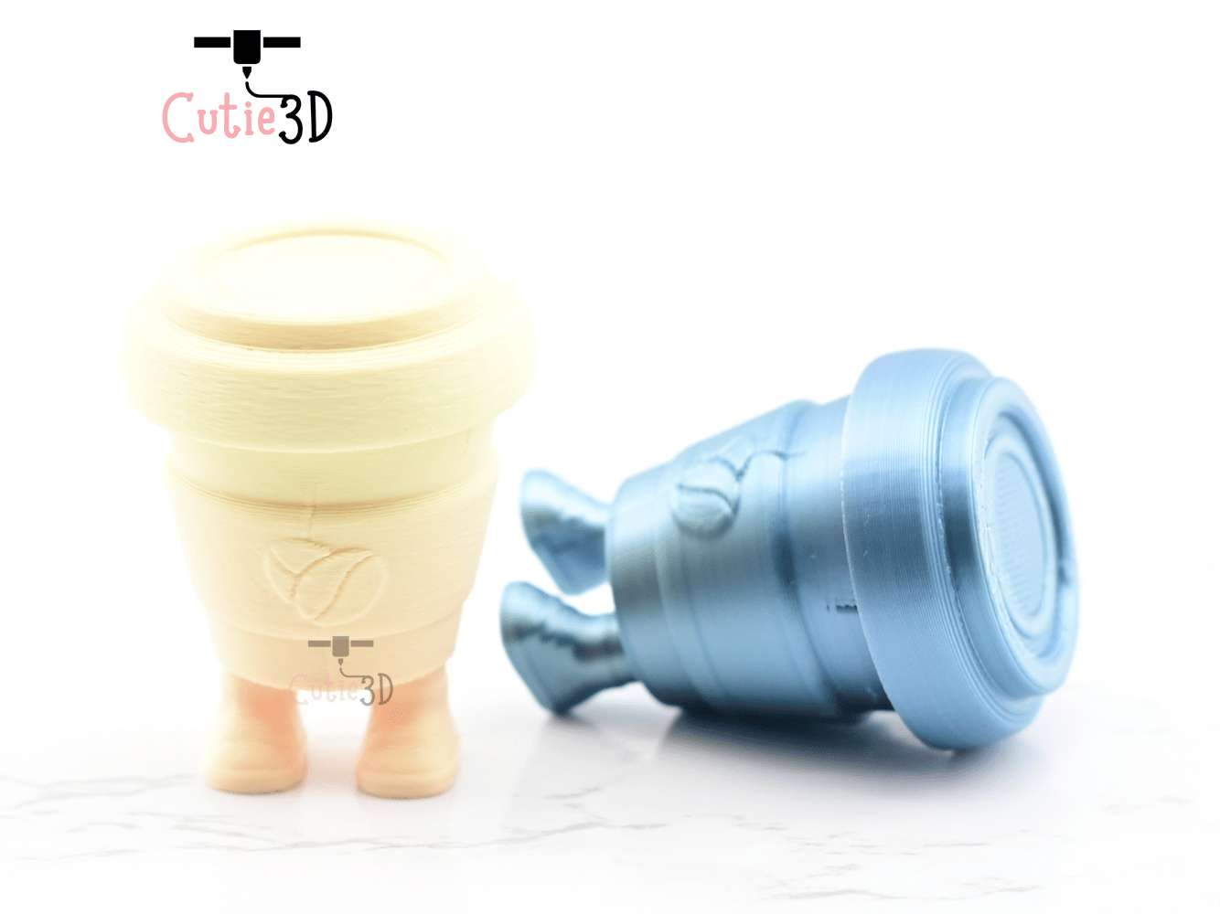 Digital Downloads - Cutie3D Coffee Cup With Legs Keycap Fidget Clicker Keychain - Cute Backpack Keychain