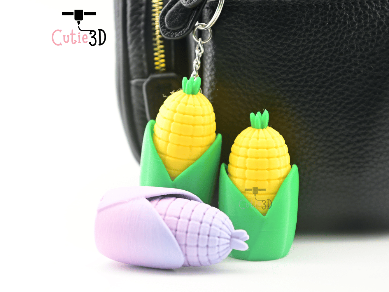 Digital Downloads - Cutie3D Corn Cob Keycap Fidget Clicker Keychain - Cute Backpack Keychain