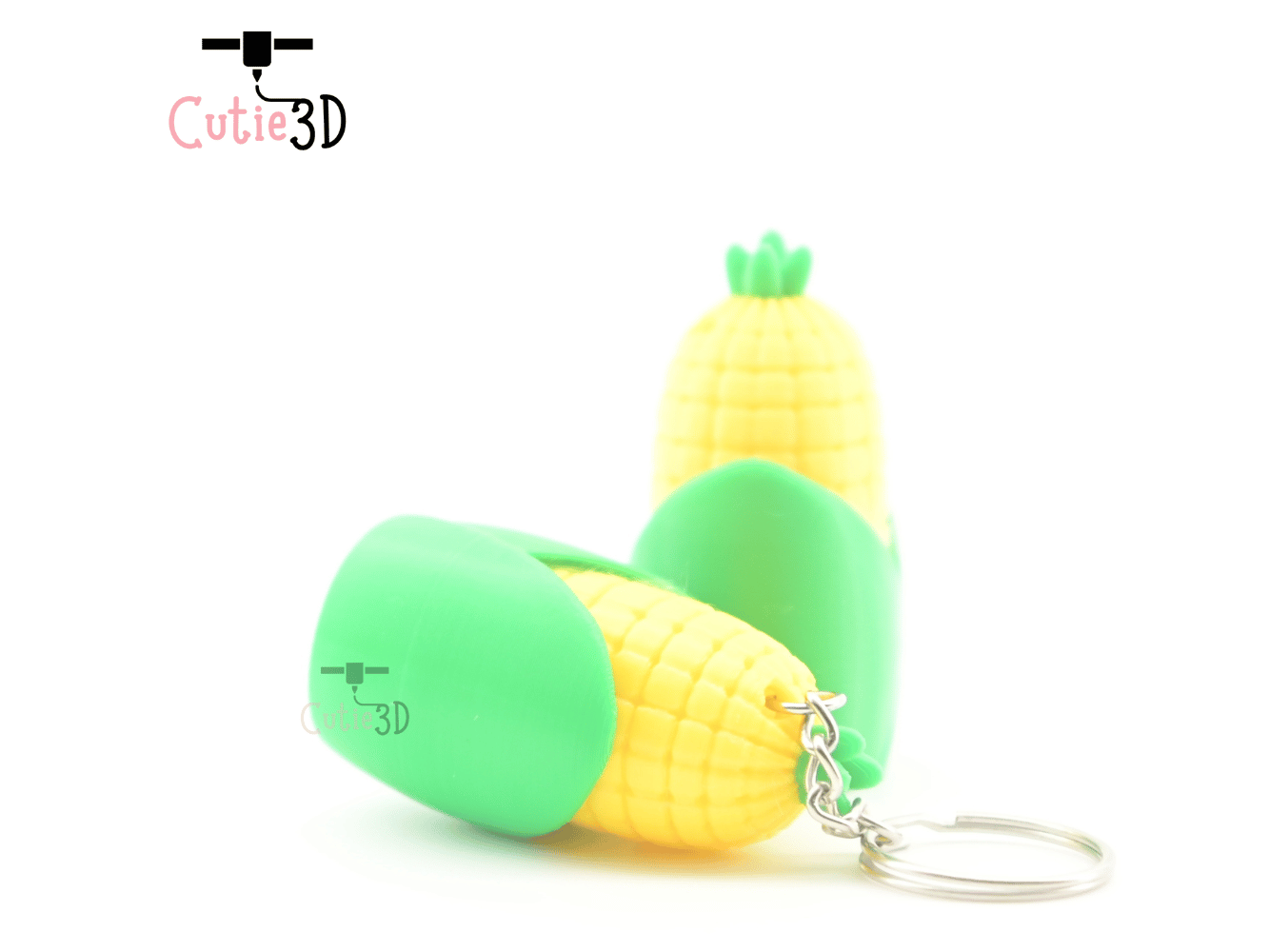 Digital Downloads - Cutie3D Corn Cob Keycap Fidget Clicker Keychain - Cute Backpack Keychain