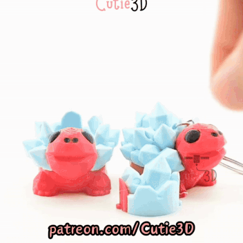 Digital Downloads - Cutie3D Crystal Turtle For Animal Lovers Keycap Fidget Clicker Keychain - Cute Backpack Keychain