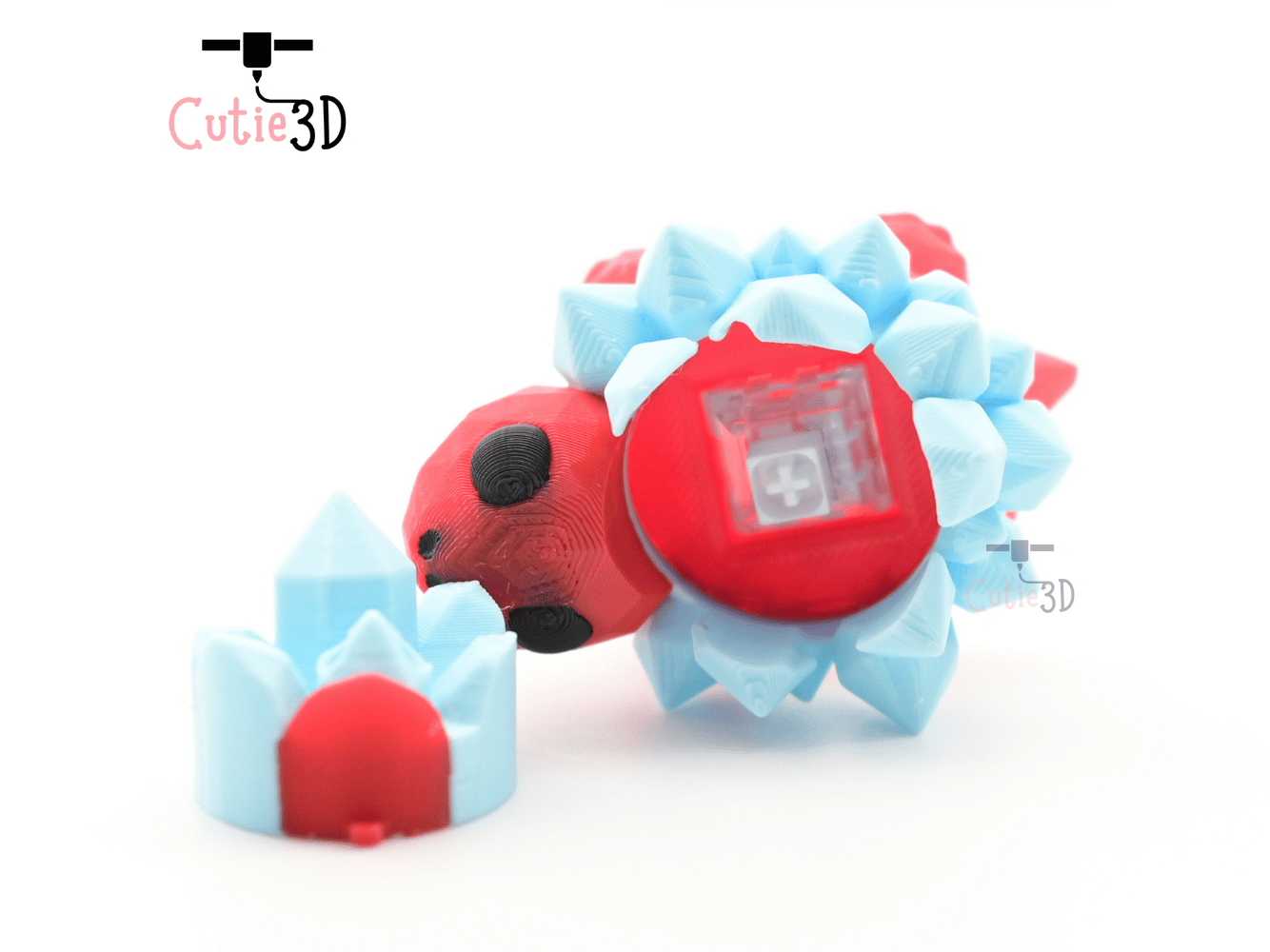 Digital Downloads - Cutie3D Crystal Turtle For Animal Lovers Keycap Fidget Clicker Keychain - Cute Backpack Keychain