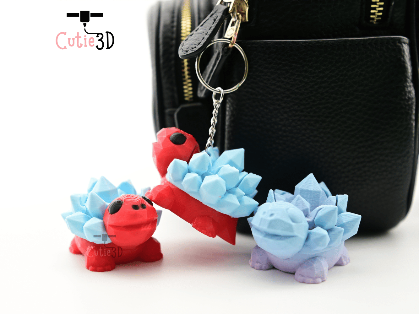 Digital Downloads - Cutie3D Crystal Turtle For Animal Lovers Keycap Fidget Clicker Keychain - Cute Backpack Keychain