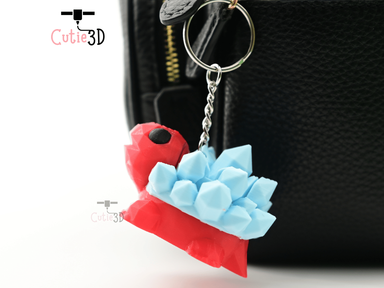 Digital Downloads - Cutie3D Crystal Turtle For Animal Lovers Keycap Fidget Clicker Keychain - Cute Backpack Keychain