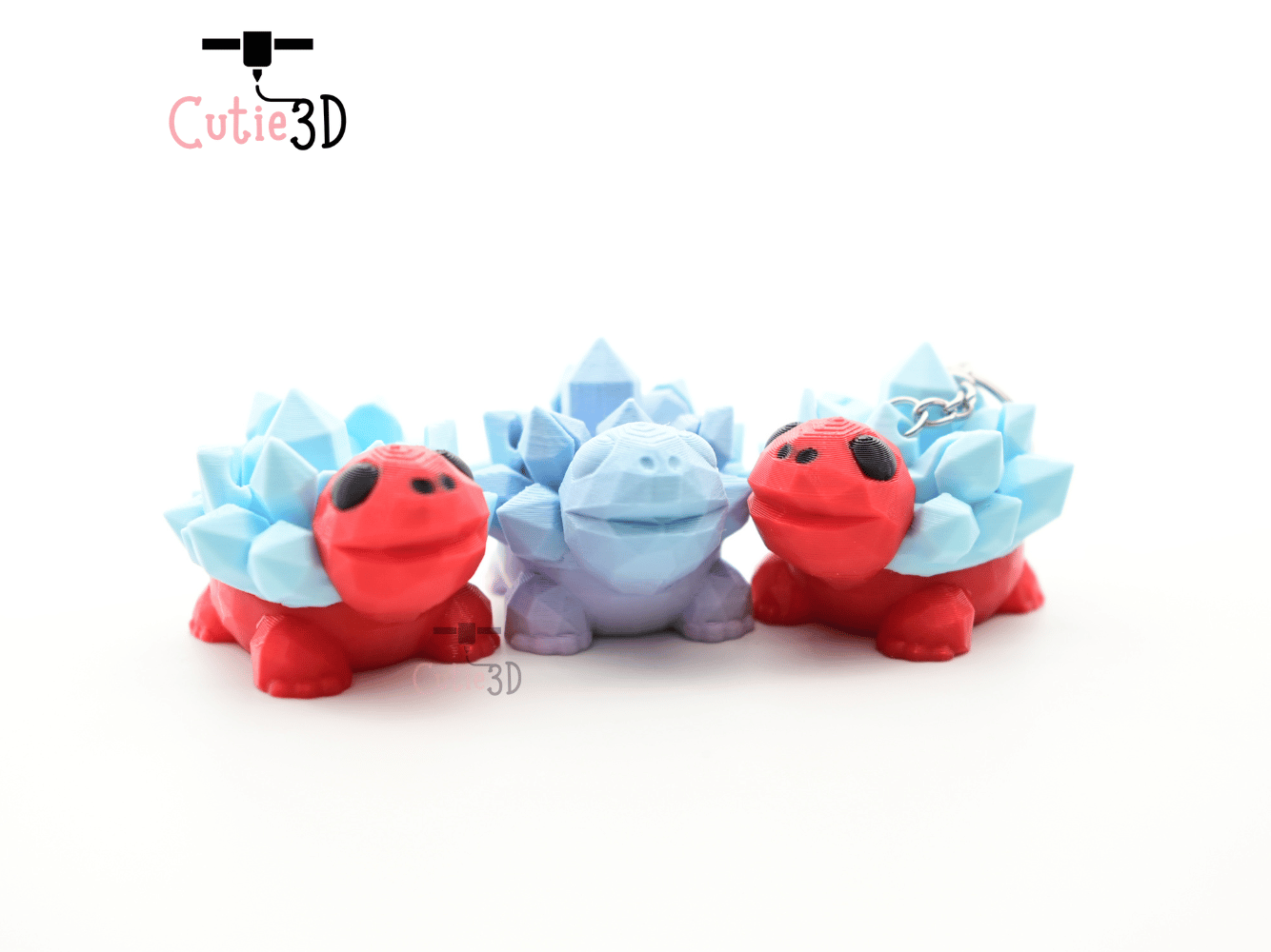 Digital Downloads - Cutie3D Crystal Turtle For Animal Lovers Keycap Fidget Clicker Keychain - Cute Backpack Keychain