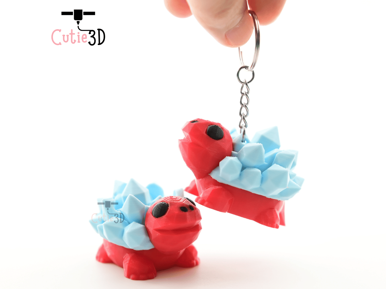 Digital Downloads - Cutie3D Crystal Turtle For Animal Lovers Keycap Fidget Clicker Keychain - Cute Backpack Keychain