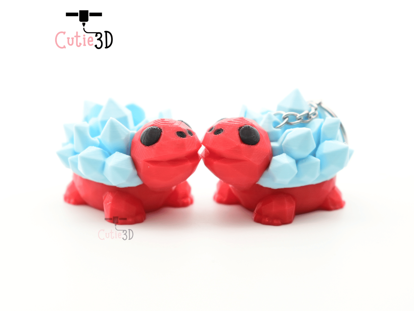 Digital Downloads - Cutie3D Crystal Turtle For Animal Lovers Keycap Fidget Clicker Keychain - Cute Backpack Keychain