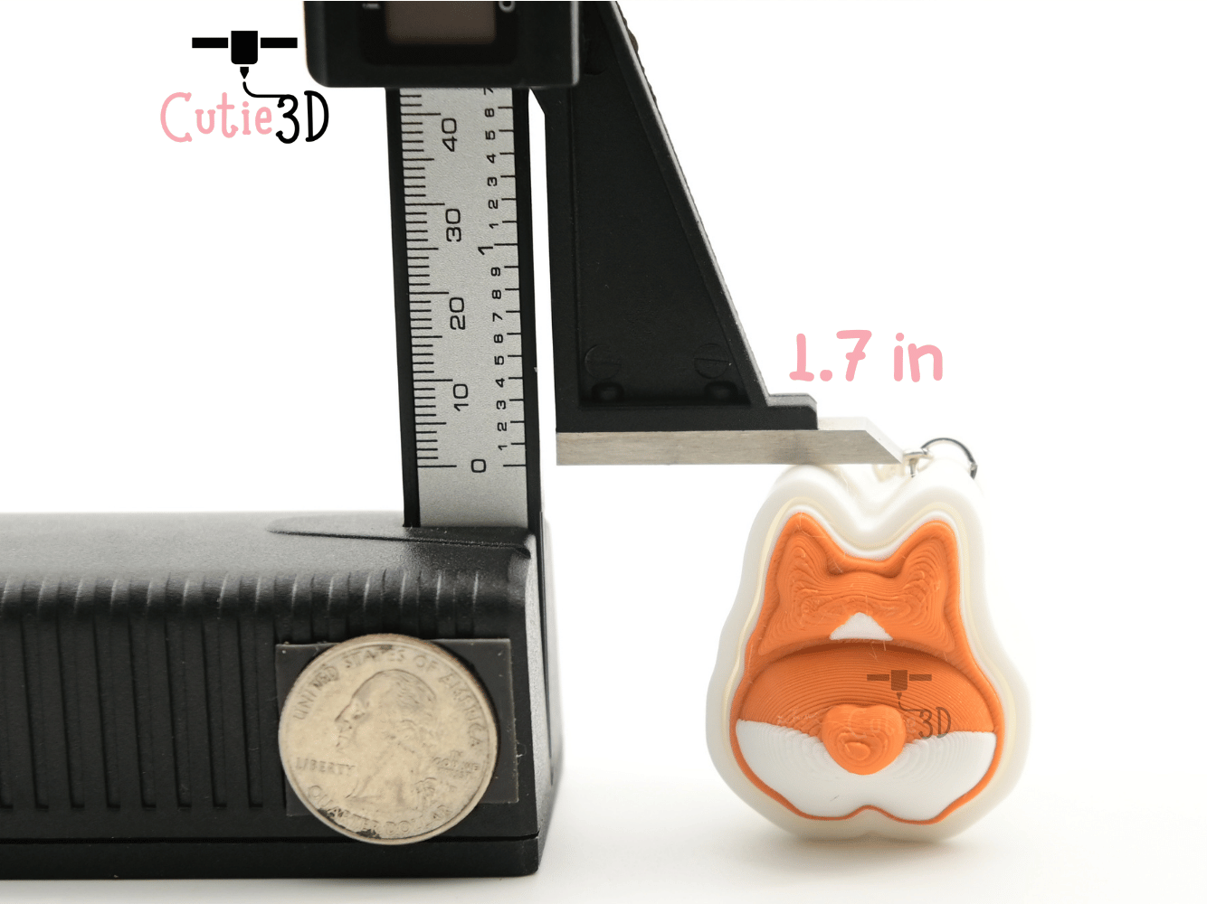 Digital Downloads - Cutie3D Set Of Cute Animal Booty Keycap Fidget Clicker Keychain - Cute Backpack Keychain