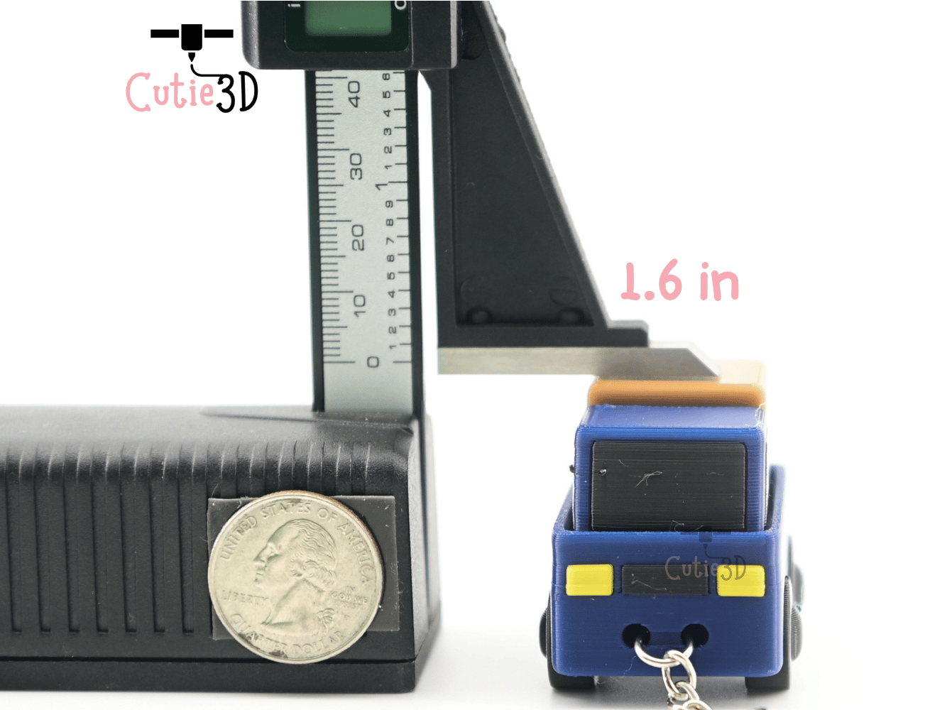 Digital Downloads - Cutie3D Delivery Truck Keycap Fidget Clicker Keychain - Cute Backpack Keychain