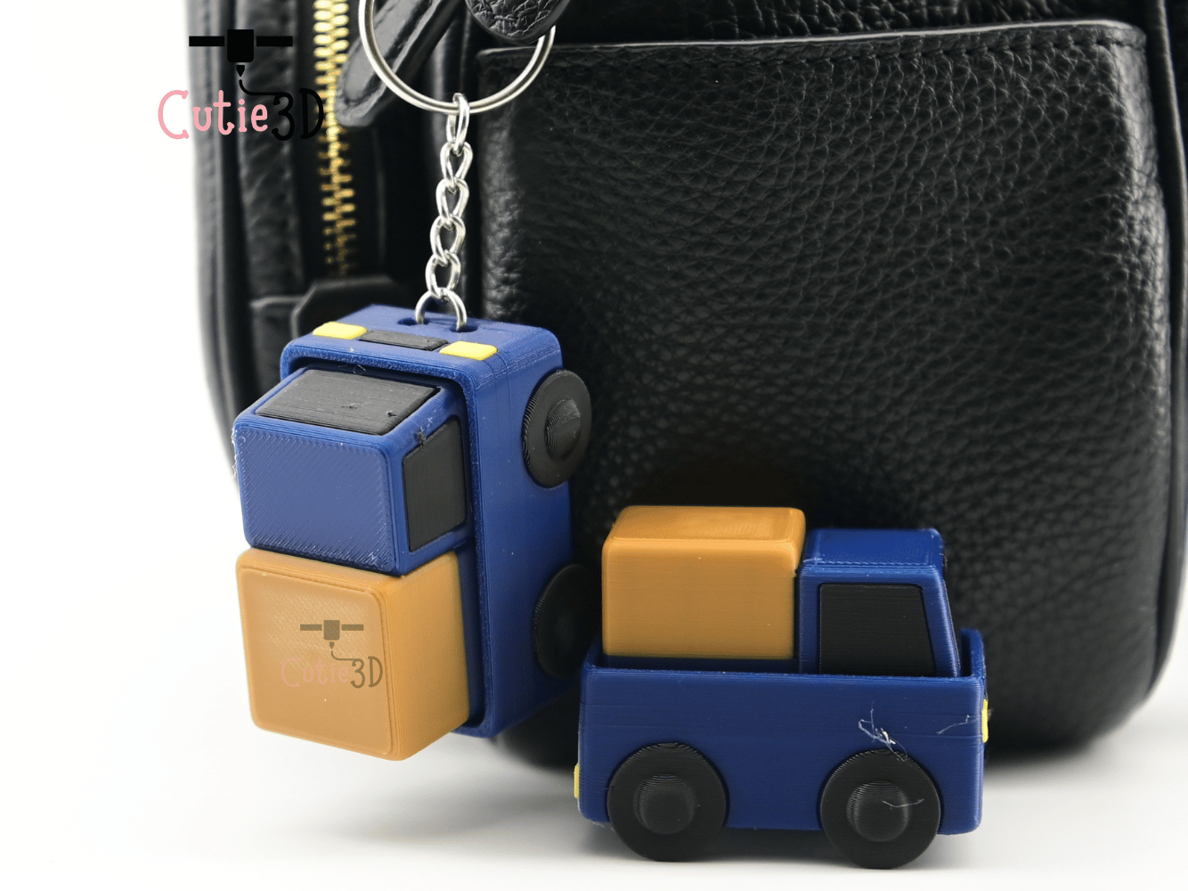 Digital Downloads - Cutie3D Delivery Truck Keycap Fidget Clicker Keychain - Cute Backpack Keychain