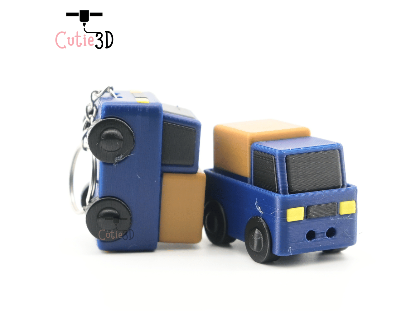Digital Downloads - Cutie3D Delivery Truck Keycap Fidget Clicker Keychain - Cute Backpack Keychain