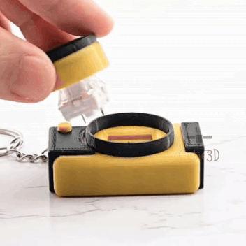 Digital Downloads - Cutie3D Digital Camera Keycap Fidget Clicker Keychain - Cute Backpack Keychain