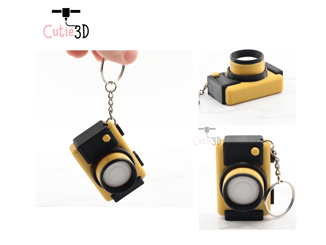 Digital Downloads - Cutie3D Digital Camera Keycap Fidget Clicker Keychain - Cute Backpack Keychain