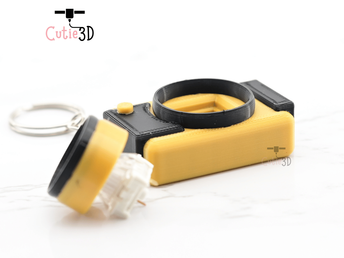 Digital Downloads - Cutie3D Digital Camera Keycap Fidget Clicker Keychain - Cute Backpack Keychain