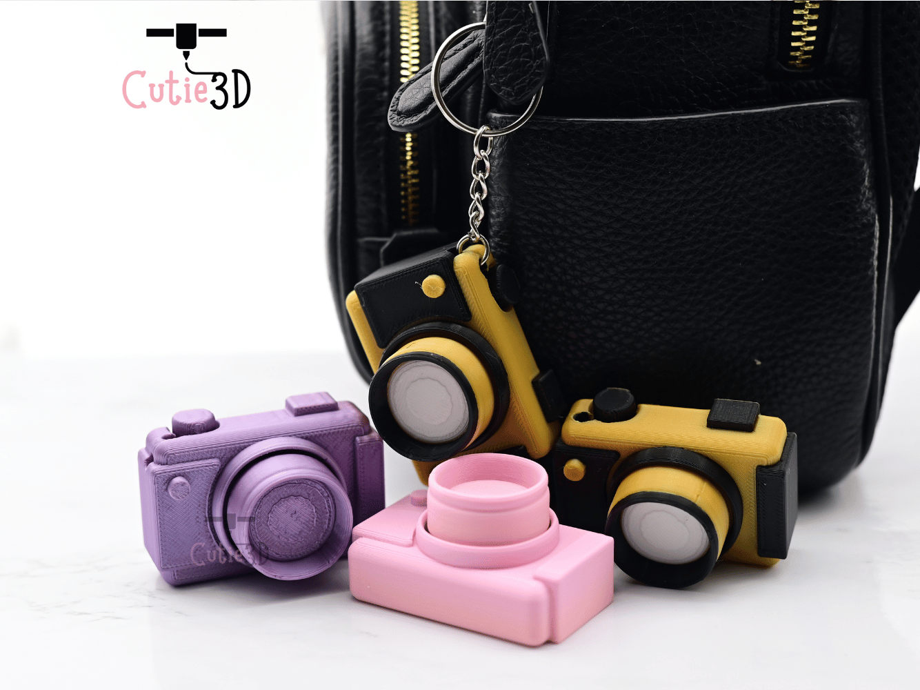 Digital Downloads - Cutie3D Digital Camera Keycap Fidget Clicker Keychain - Cute Backpack Keychain