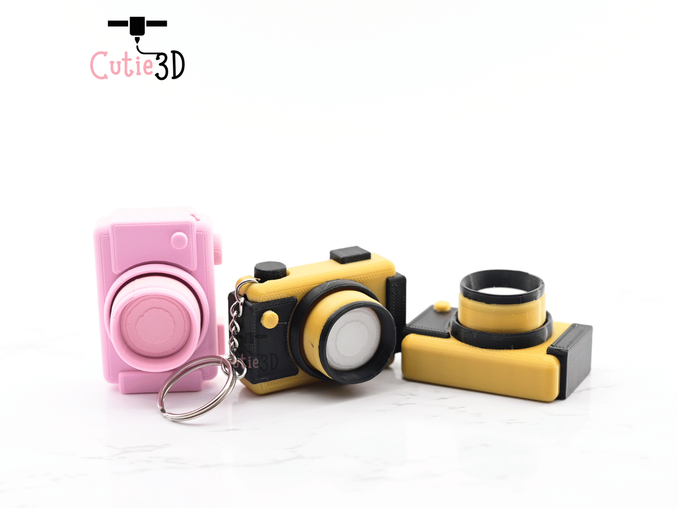 Digital Downloads - Cutie3D Digital Camera Keycap Fidget Clicker Keychain - Cute Backpack Keychain