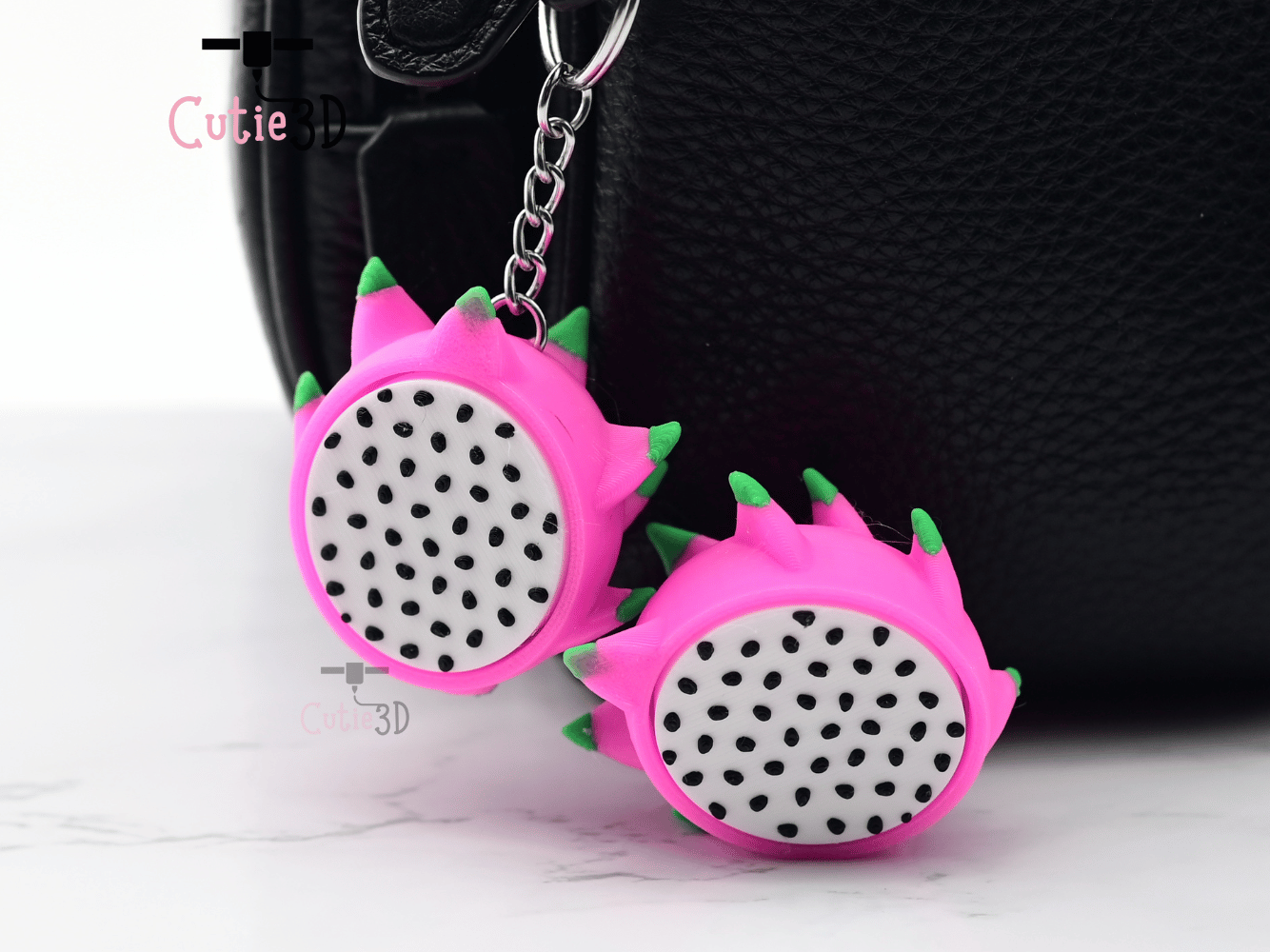 Digital Downloads - Cutie3D Dragon Fruit Keycap Fidget Clicker Keychain - Cute Backpack Keychain