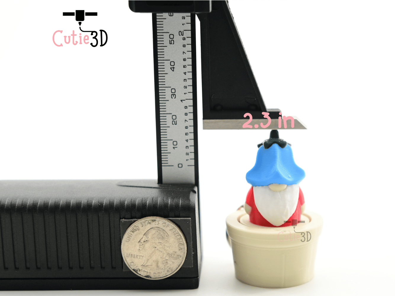 Digital Downloads - Cutie3D Flowerpot Gnome Keycap Fidget Clicker Keychain - Cute Backpack Keychain