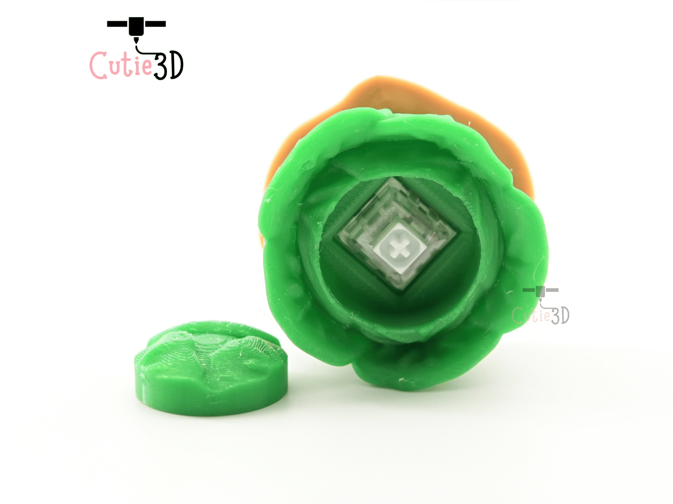 Digital Downloads - Cutie3D Garden Veggie Cabbage Keycap Fidget Clicker Keychain - Cute Backpack Keychain