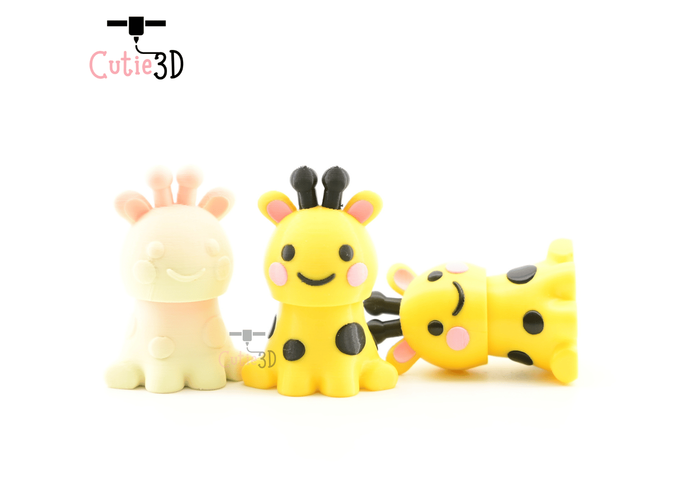 Digital Downloads - Cutie3D Giraffe For Animal Lovers Keycap Fidget Clicker Keychain - Cute Backpack Keychain