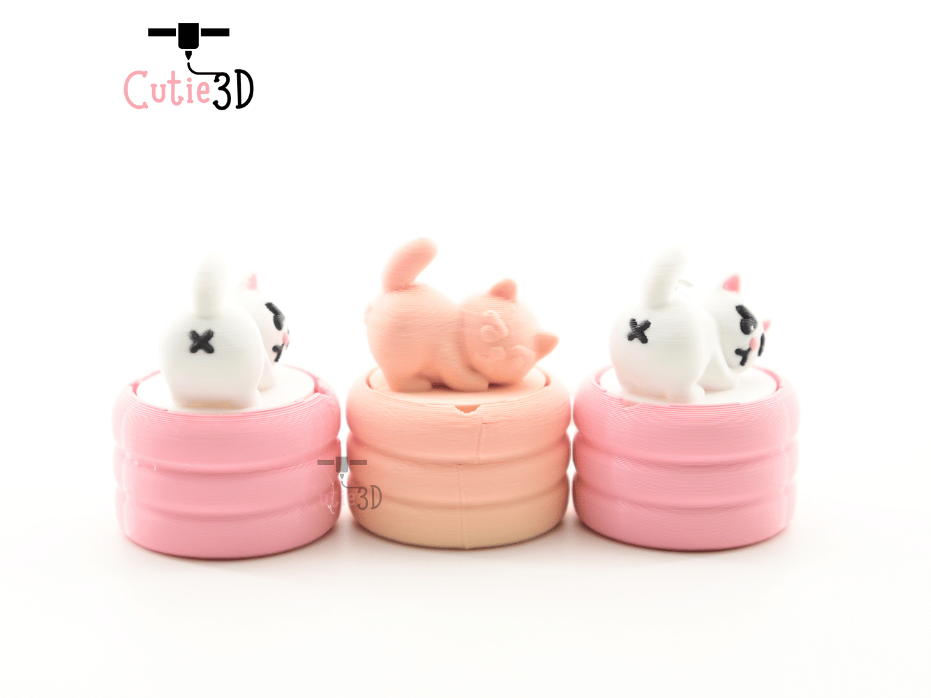 Digital Downloads - Cutie3D Grumpy Cat With Booty X Keycap Fidget Clicker Keychain - Cute Backpack Keychain