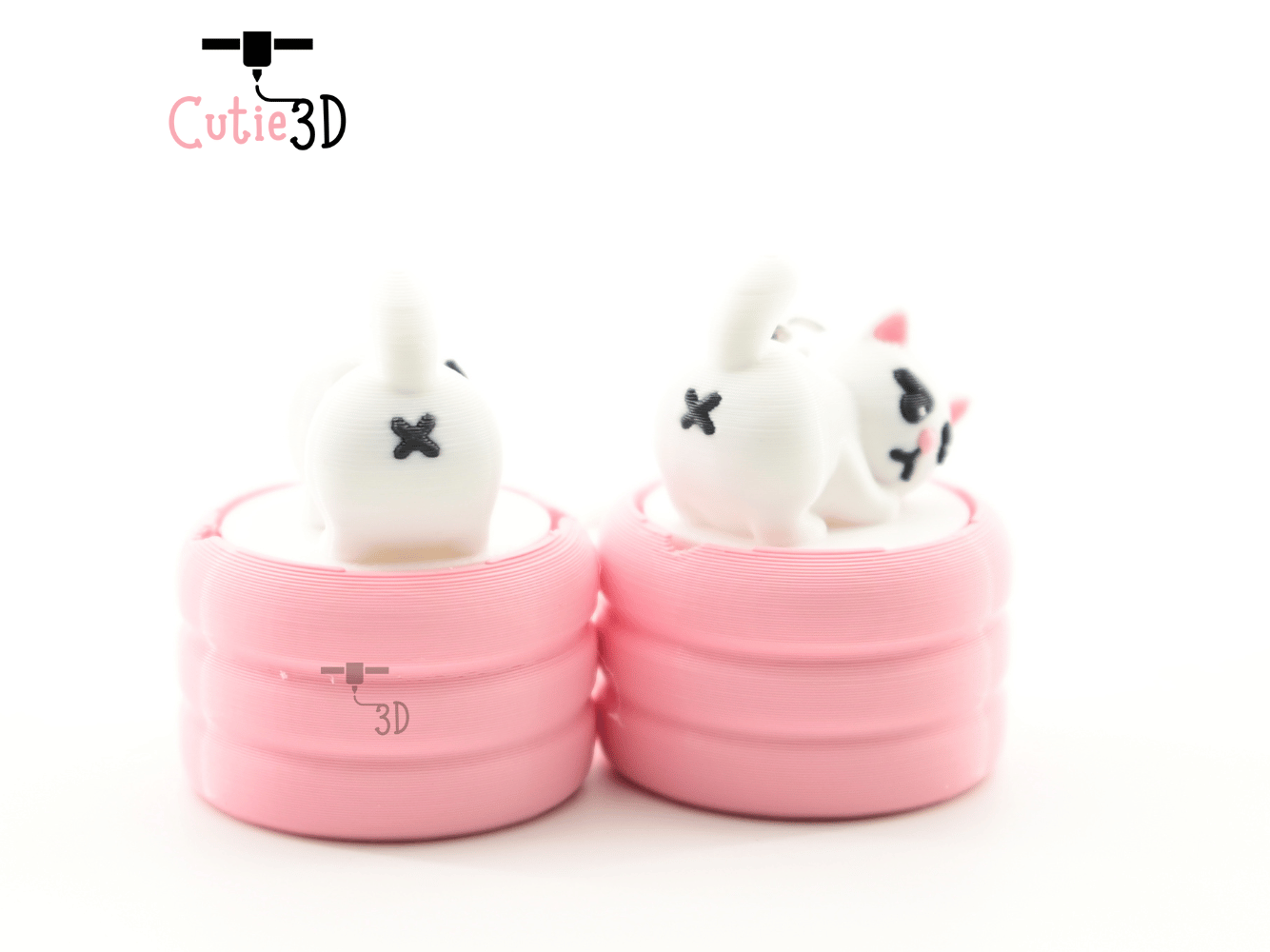 Digital Downloads - Cutie3D Grumpy Cat With Booty X Keycap Fidget Clicker Keychain - Cute Backpack Keychain