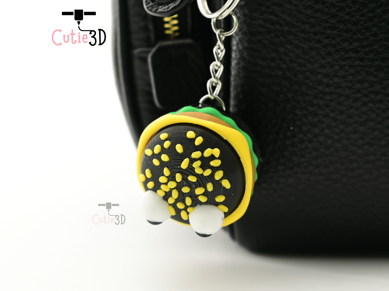 Digital Downloads - Cutie3D Halloween Monster Burger Keycap Fidget Clicker Keychain - Cute Backpack Keychain