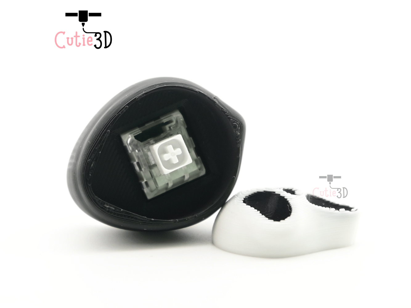 Digital Downloads - Cutie3D Halloween Scream Face Keycap Fidget Clicker Keychain - Cute Backpack Keychain