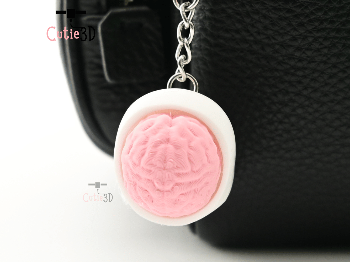 Digital Downloads - Cutie3D Halloween Skull Brain Keycap Fidget Clicker Keychain - Cute Backpack Keychain
