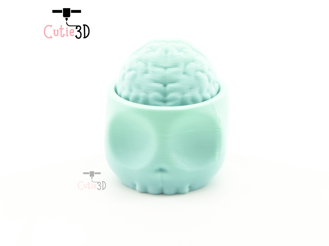 Digital Downloads - Cutie3D Halloween Skull Brain Keycap Fidget Clicker Keychain - Cute Backpack Keychain