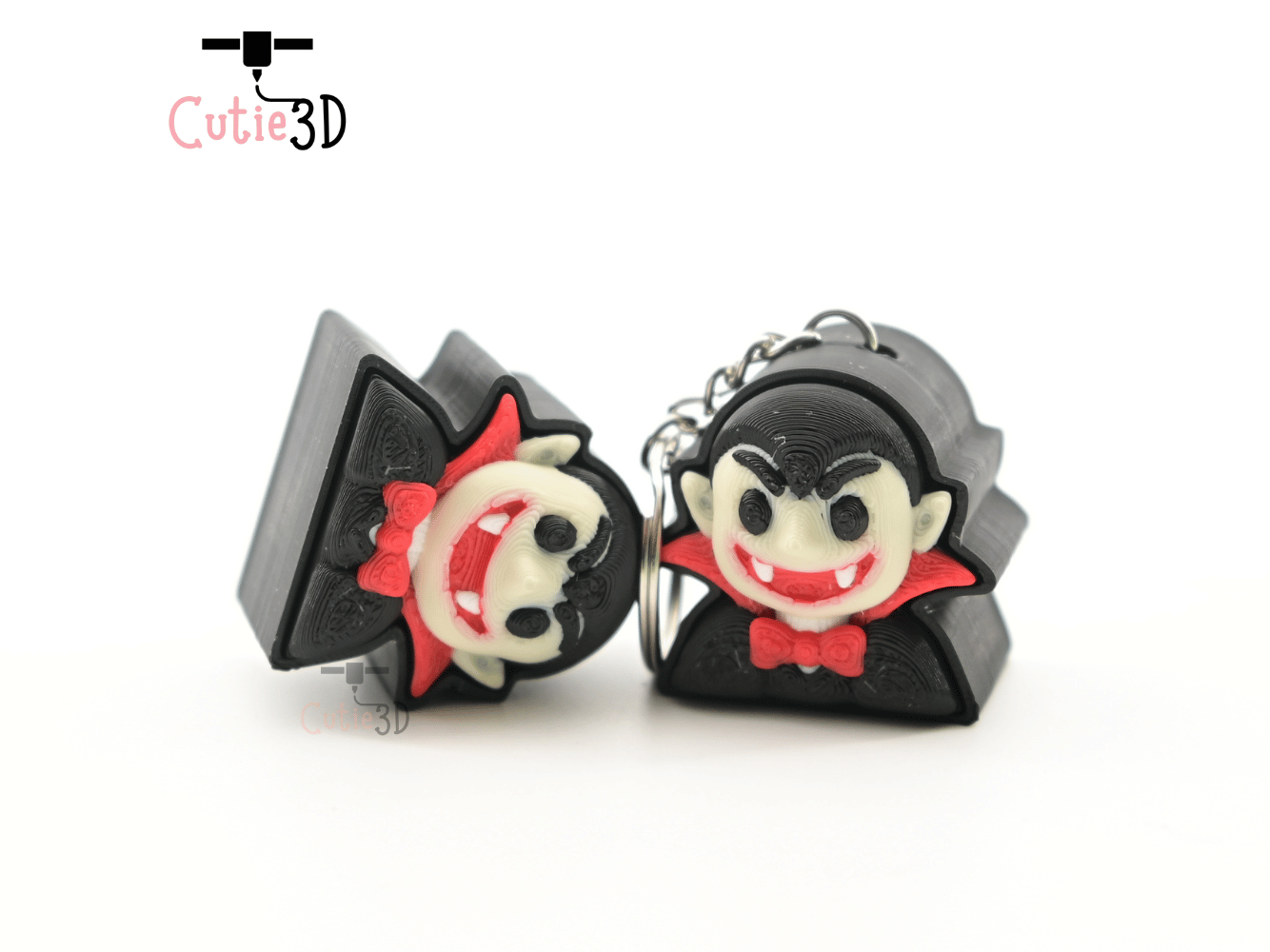 Digital Downloads - Cutie3D Halloween Vampire Keycap Fidget Clicker Keychain - Cute Backpack Keychain