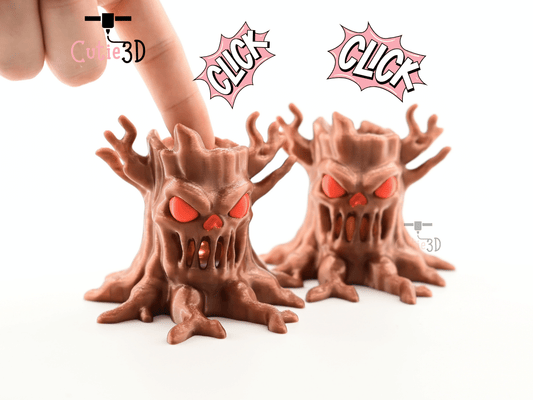 Digital Downloads - Cutie3D Haunted Skull Tree Candle Holder Keycap Fidget Clicker Keychain - Cute Backpack Keychain