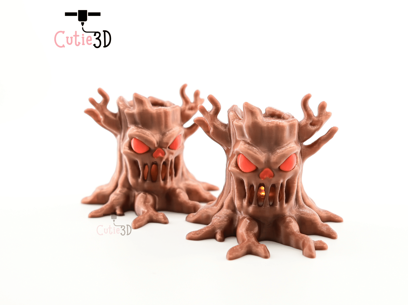 Digital Downloads - Cutie3D Haunted Skull Tree Candle Holder Keycap Fidget Clicker Keychain - Cute Backpack Keychain