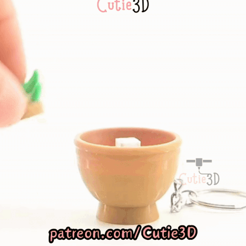 Digital Downloads - Cutie3D Hot Pot Keycap Fidget Clicker Keychain - Cute Backpack Keychain