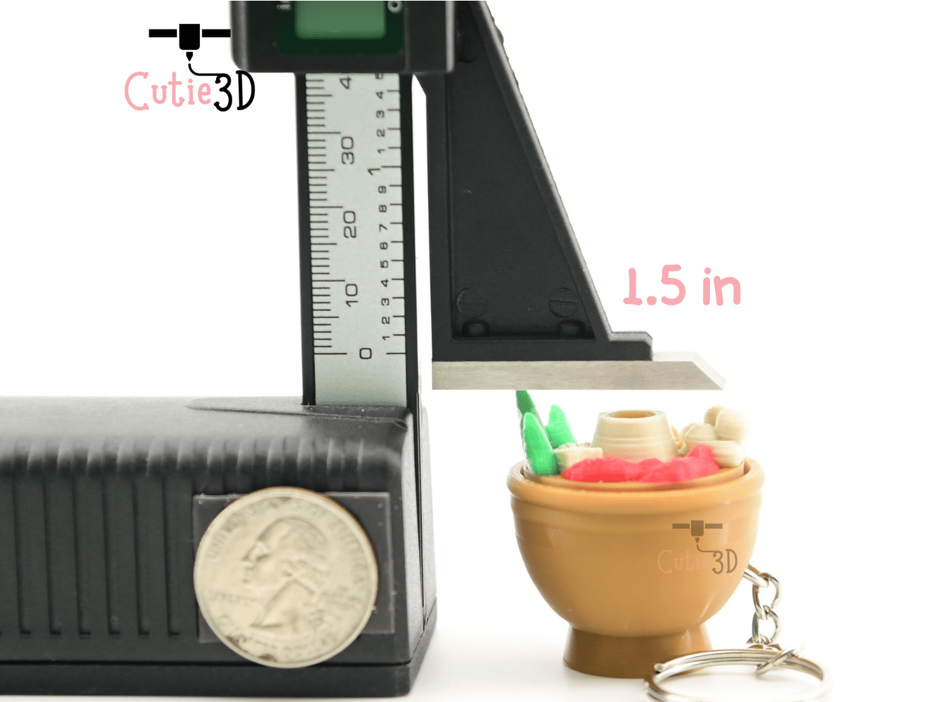 Digital Downloads - Cutie3D Hot Pot Keycap Fidget Clicker Keychain - Cute Backpack Keychain