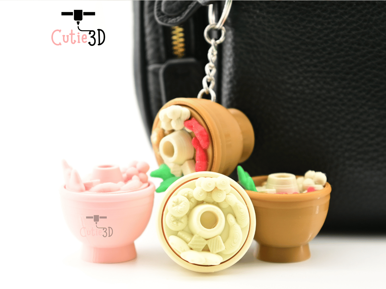 Digital Downloads - Cutie3D Hot Pot Keycap Fidget Clicker Keychain - Cute Backpack Keychain