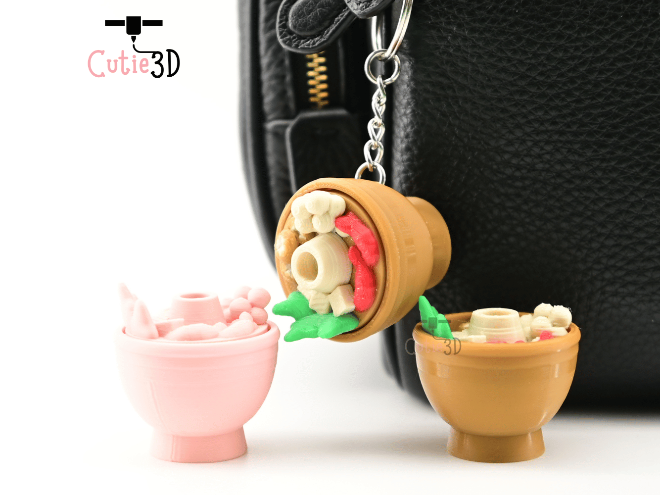Digital Downloads - Cutie3D Hot Pot Keycap Fidget Clicker Keychain - Cute Backpack Keychain