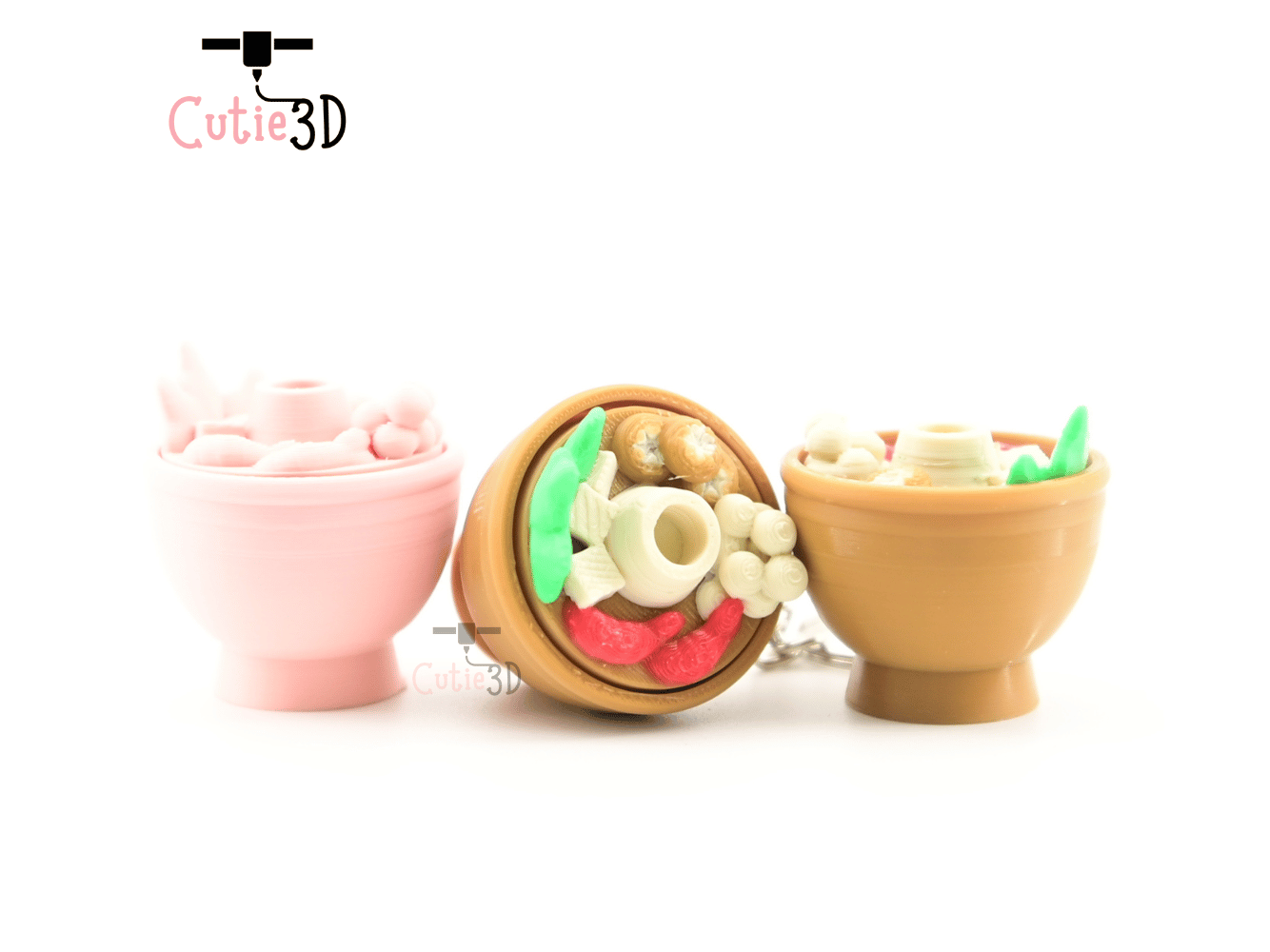 Digital Downloads - Cutie3D Hot Pot Keycap Fidget Clicker Keychain - Cute Backpack Keychain