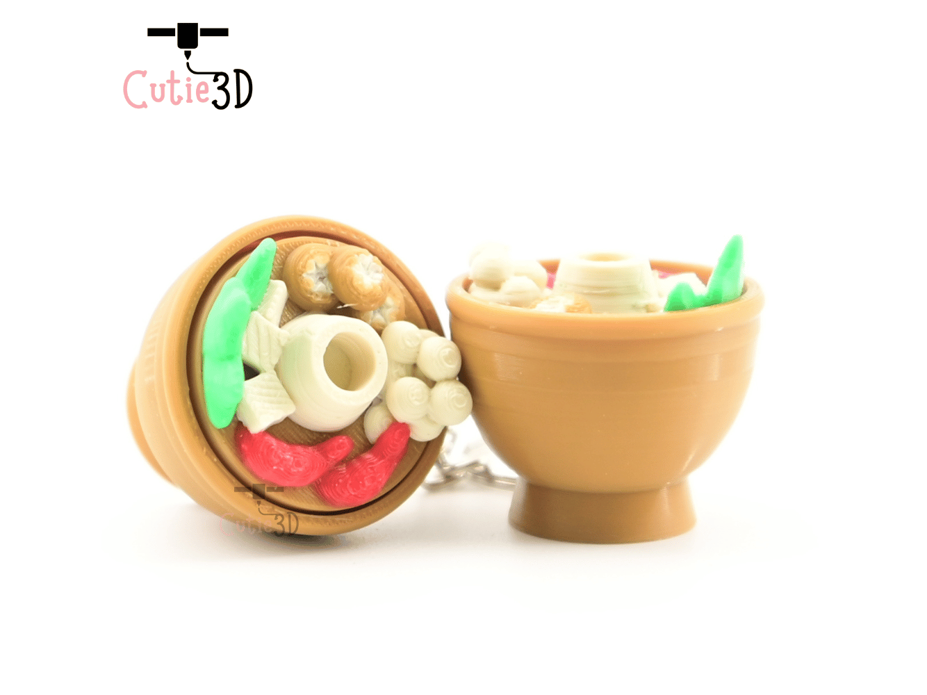 Digital Downloads - Cutie3D Hot Pot Keycap Fidget Clicker Keychain - Cute Backpack Keychain