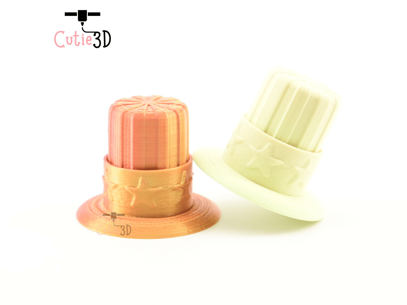 Digital Downloads - Cutie3D July 4Th Hat Keycap Fidget Clicker Keychain - Cute Backpack Keychain
