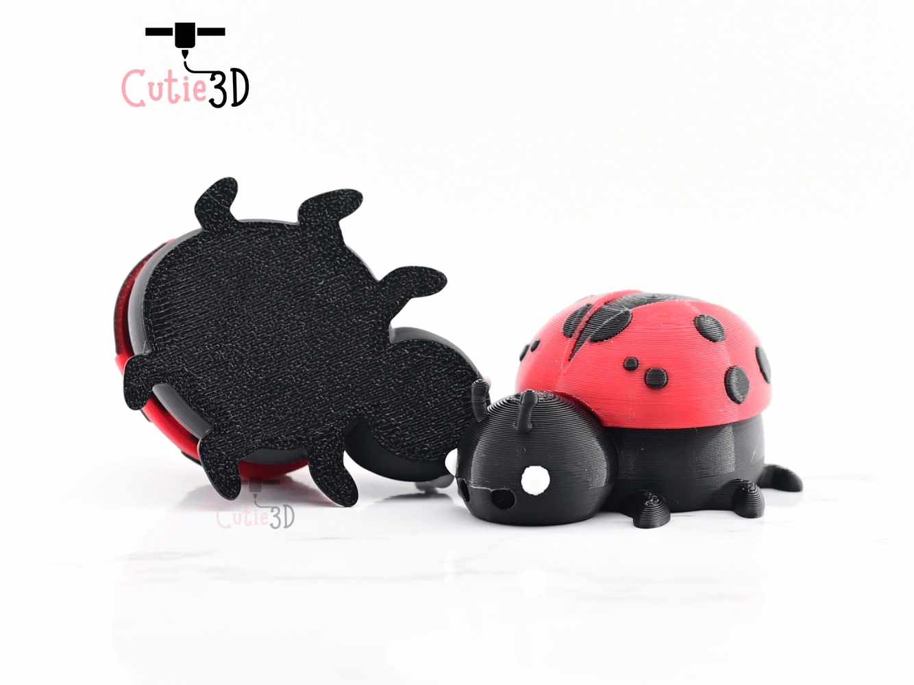 Digital Downloads - Cutie3D Keycap Fidget Clicker Adorable Ladybug Keychain - Cute Backpack Keychain