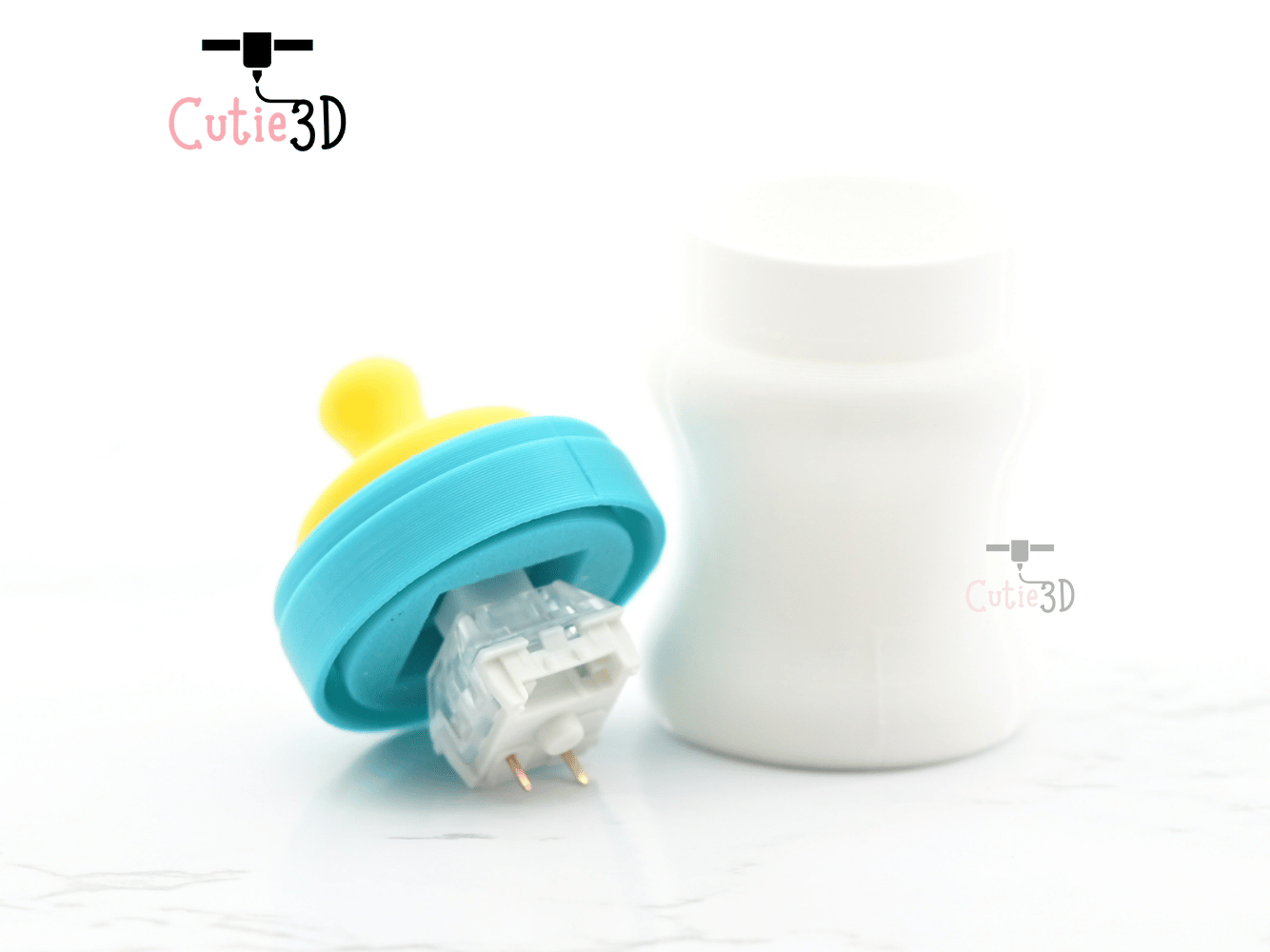Digital Downloads - Cutie3D Keycap Fidget Clicker Baby Milk Bottle Keychain - Cute Backpack Keychain