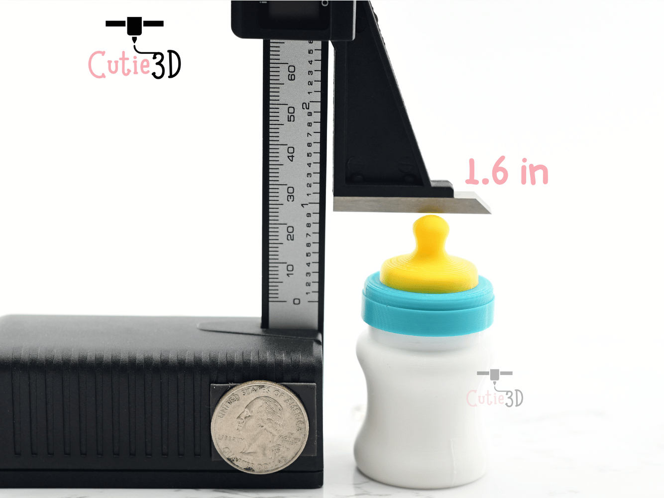 Digital Downloads - Cutie3D Keycap Fidget Clicker Baby Milk Bottle Keychain - Cute Backpack Keychain