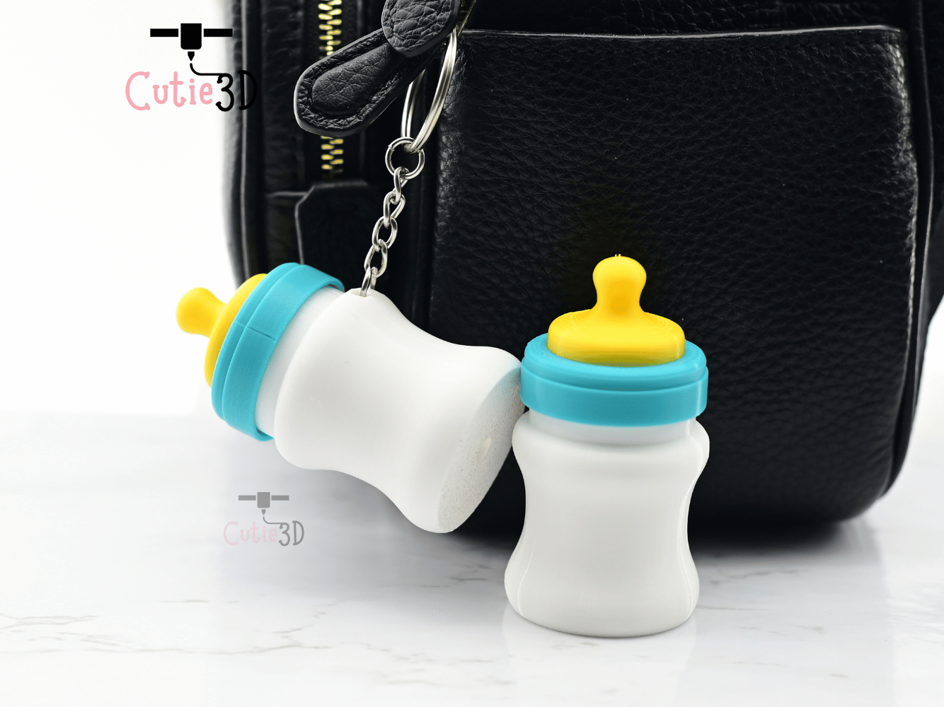 Digital Downloads - Cutie3D Keycap Fidget Clicker Baby Milk Bottle Keychain - Cute Backpack Keychain